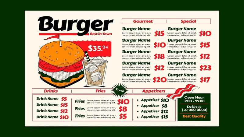 franks burger menu